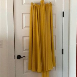 Mustard Yellow chiffon maxi skirt